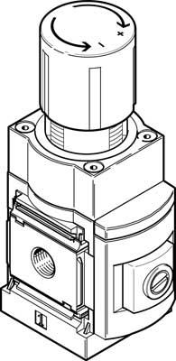 Product image for MS6N-LRP-1/2-D4-A8 precision pressure regulator