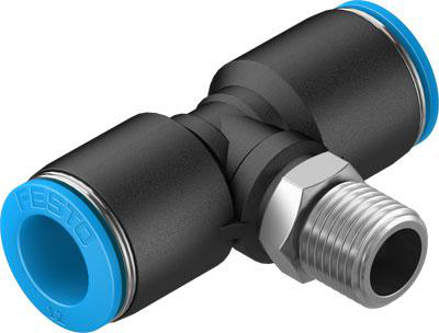 Product image for QST-1/4-12 push-in T-fitting