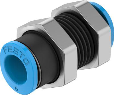 Product image for QSMS-6 push-in bulkhead connector