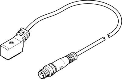 Product image for NEBV-Z4WA2L-R-E-0.5-N-M8G3-S1 connecting cable