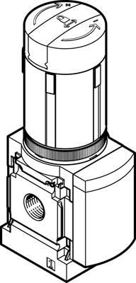 Product image for MS4-LRB-1/4-D6-VS-AS-Z pressure regulator
