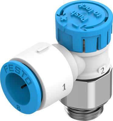 Product image for VFOE-LE-T-G18-Q8 one-way flow control valve