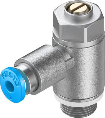 Product image for GRLZ-1/8-QS-3-D one-way flow control valve