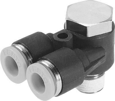 Product image for QSYLV-1/8-1/4-U push-in T-fitting