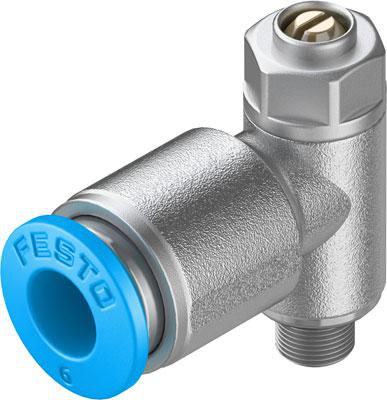 Product image for GRLA-M5-QS-6-D one-way flow control valve