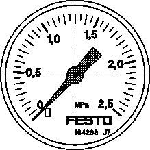Product image for MA-50-2,5-1/4-EN pressure gauge