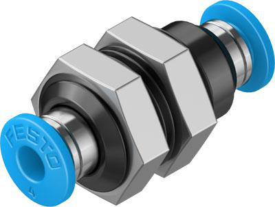 Product image for QSS-4 push-in bulkhead connector