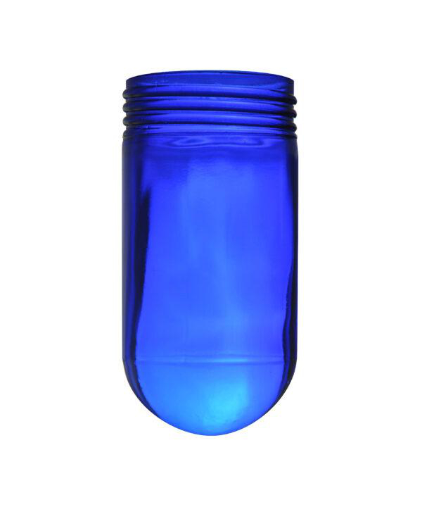 Product image for Glass for Vaporproof Luminaire, Thermal Shock Resistant, Blue