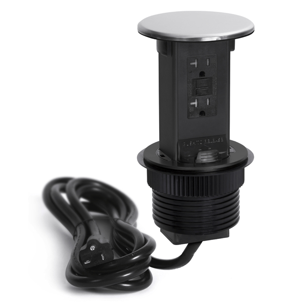 Product image for RACK_A_TIERS VRPU.SS TOWER POP-UPS 20AMP GFI FOR INSTALLING IN DESK