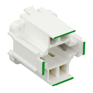 Product image for Lamp holder thrmplst GX24q-2 base 600V 75W wht