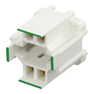Product image for Holder lamp fluorescent screw-down G24q-2 75W 600V green