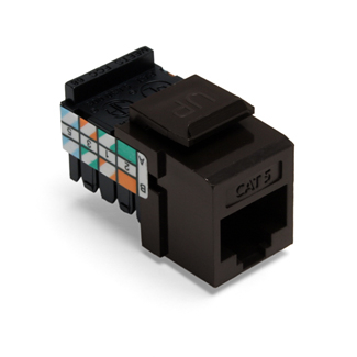 Product image for Connector Cat5 utp 8C brown quickport