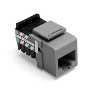 Product image for Connector 8P8C snap-in voice-grade grey