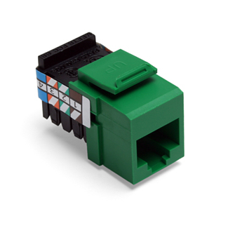 Product image for Voice Grade QuickPort Jack, 8P8C, Green