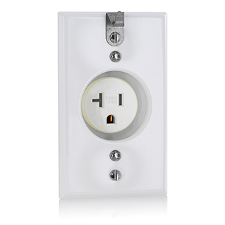 Product image for Tamper-Resistant Single Receptacle, 20 Amp, 125 Volt