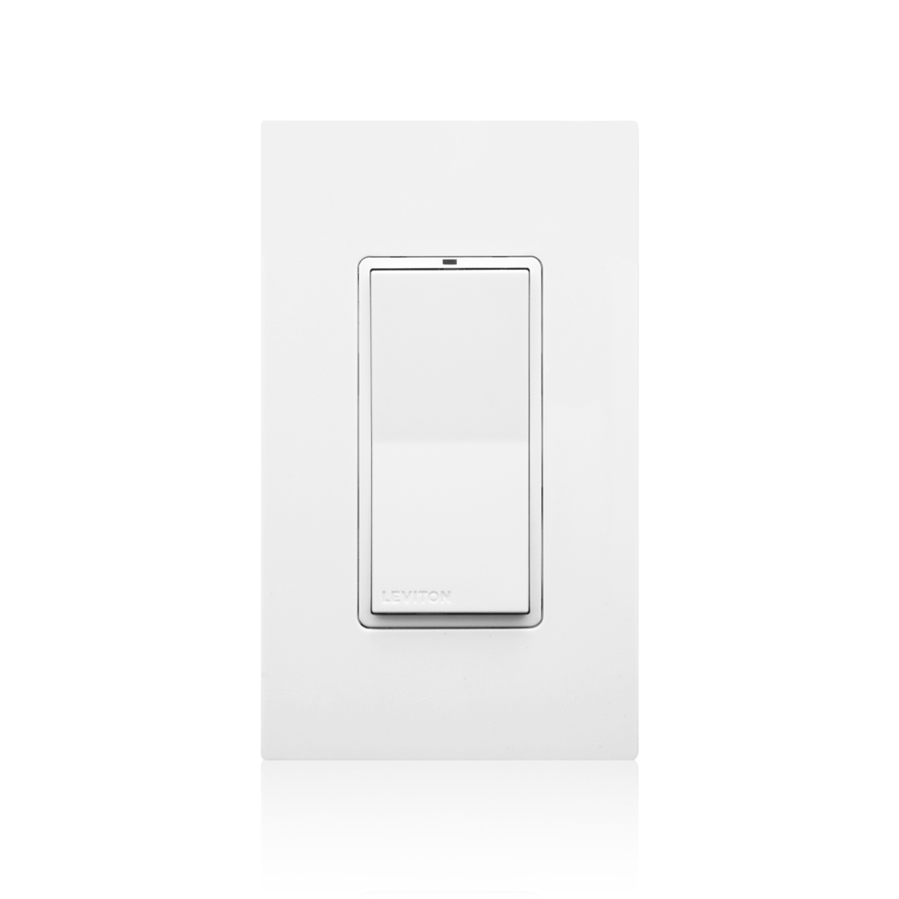 Product image for LevNet RF 902MHz Decora Rocker Wall Switch Receiver, non-neutral
