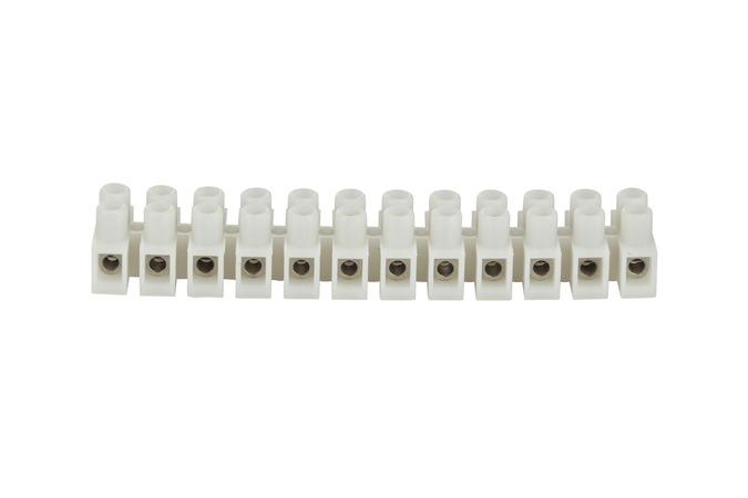 Product image for INSULATED TERMINAL BLOCK, 20 AMP, 12 CIR