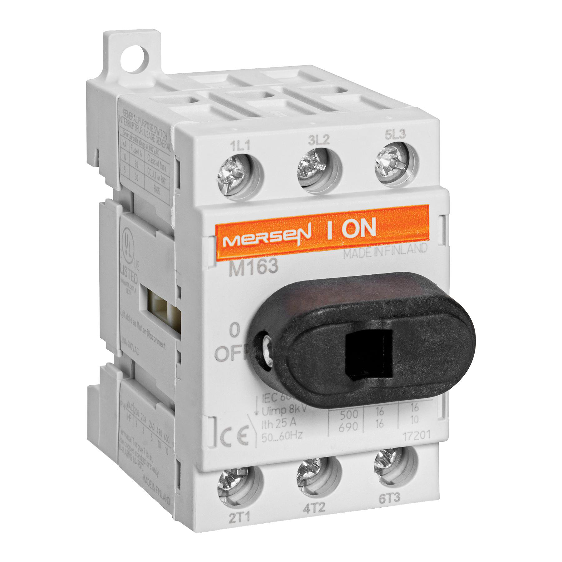 Product image for MERSEN M253 SWITCH DISCONNECT 30A 3POLE 600V NO FUSIBLE