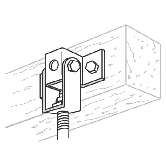Product image for Connector clevis and swing GoldGalv steel 1/2"