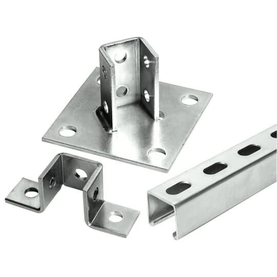 Product image for Bracket wing hot-dip galvanized steel 9-5/32x3-1/4"