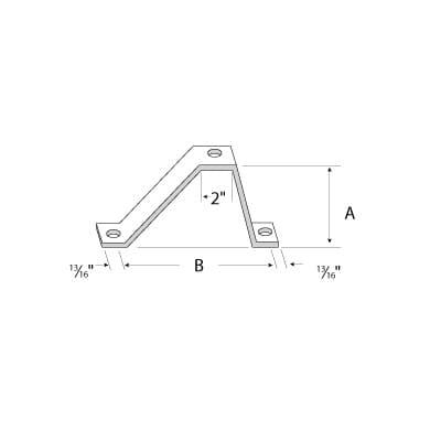 Product image for Bracket GoldGalv steel 2-3/8x6"