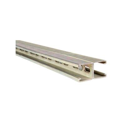Product image for Channel half-slotted 12ga pre-galvanized steel 20'x1-5/8x1-5/8"