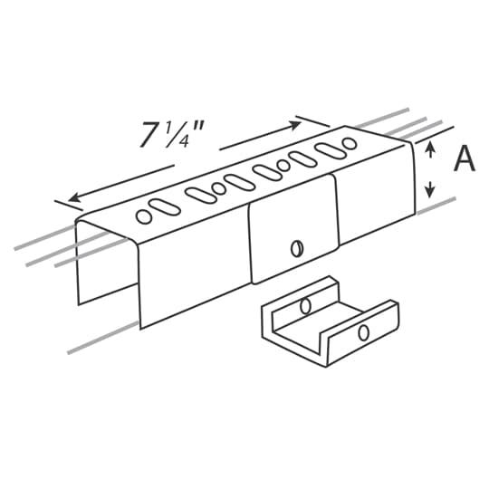 Product image for Raceway joiner steel 1-11/16in A-series channel