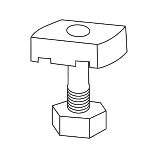 Product image for Nut stud for 1/4x1" channel steel