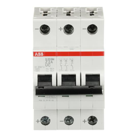 Product image for MCB S200MUC 3P Z 2A AC/DC