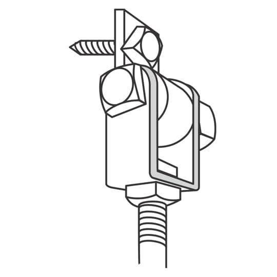 Product image for Connector swing GoldGalv steel 3/8"