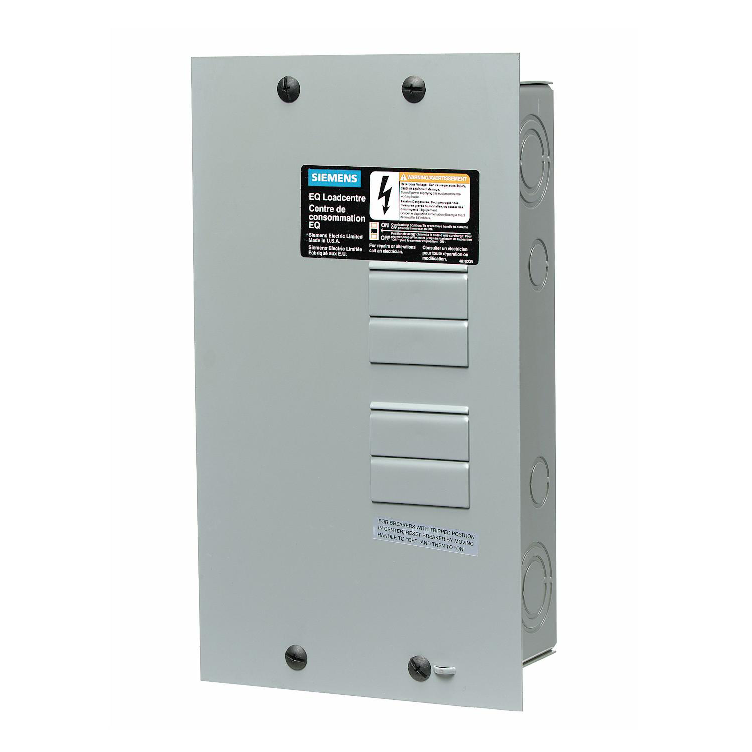 Product image for SIED EQL4100 PANEL 4CIR 8CIR 1PH 3W 100A MAIN LUGS ONLY 240VAC MAX SURFACE FLUSH TRIM MOUNT
