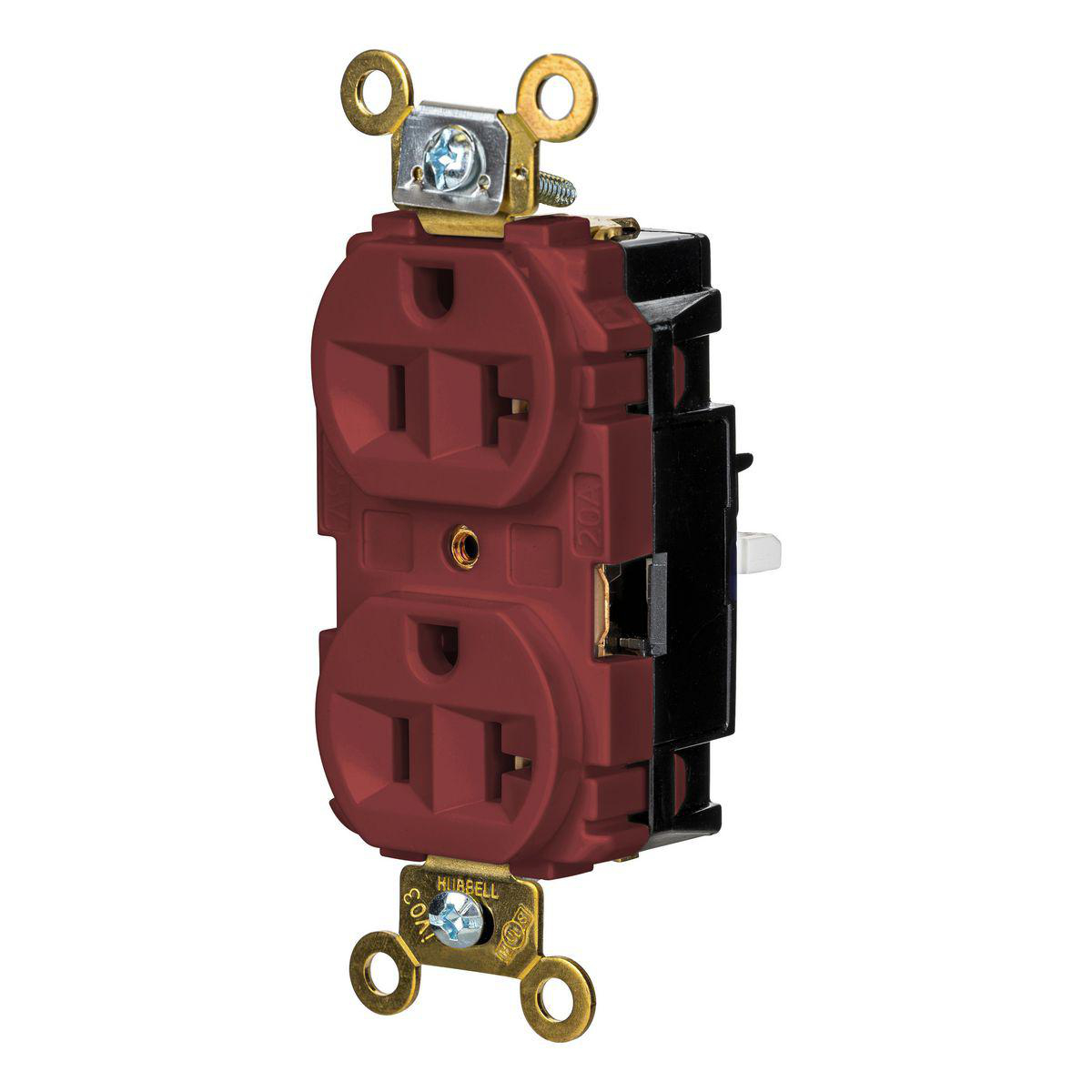 Product image for EDGE, DPLX RCPT, IND, 20A 125V, RD