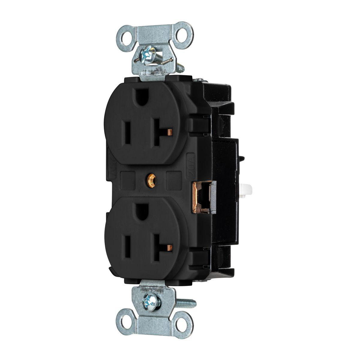 Product image for EDGE, PRO RCPT, COM, 20A 125V, BK