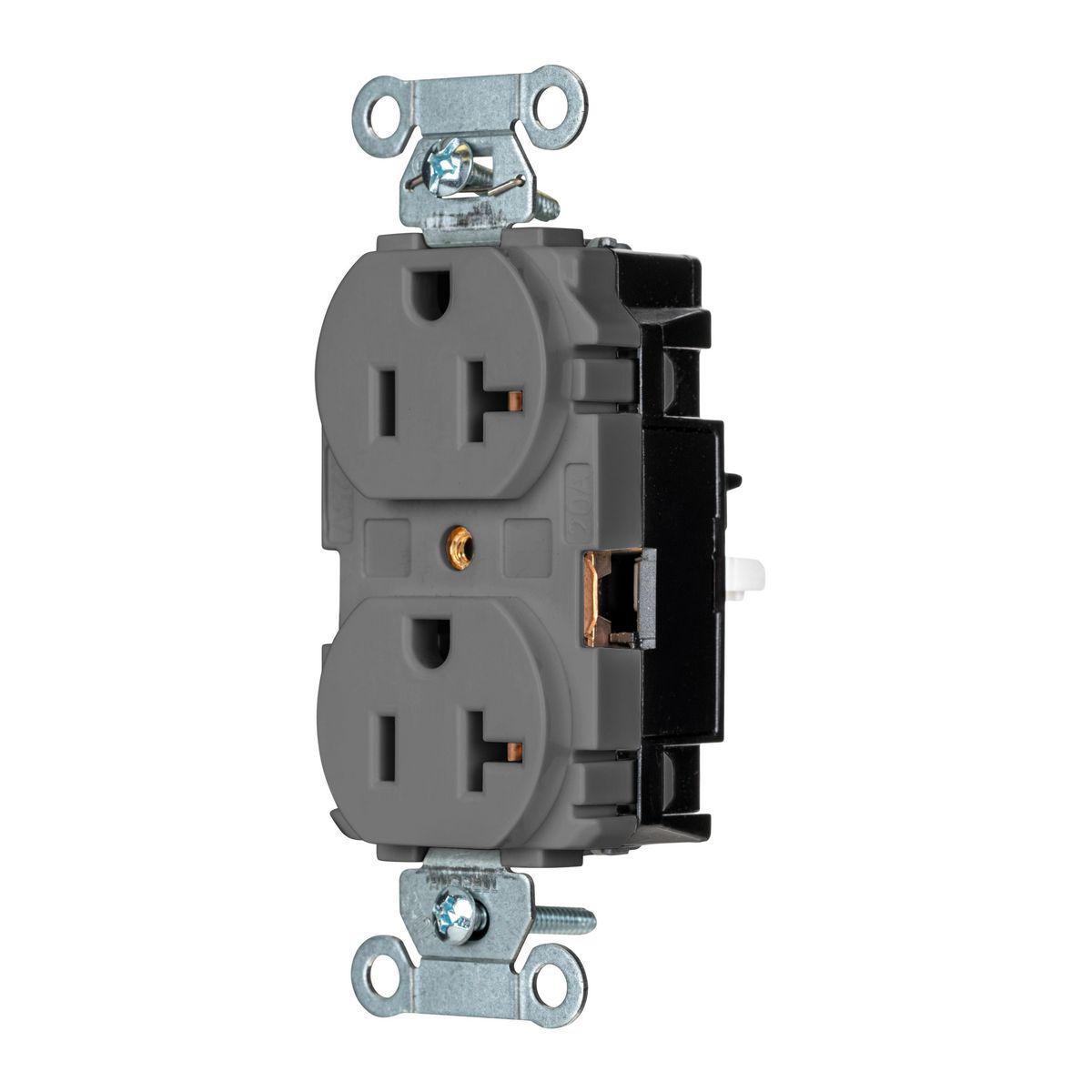 Product image for EDGE, PRO RCPT, COM, 20A 125V, GY