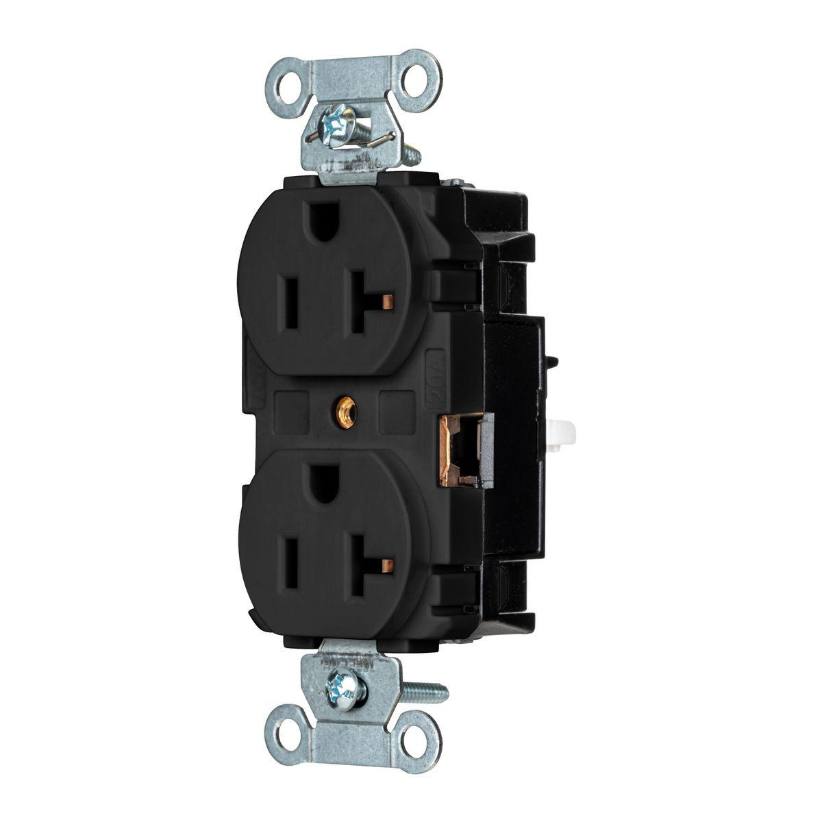 Product image for EDGE, DUP RCPT, COM, 20A 125V, BK