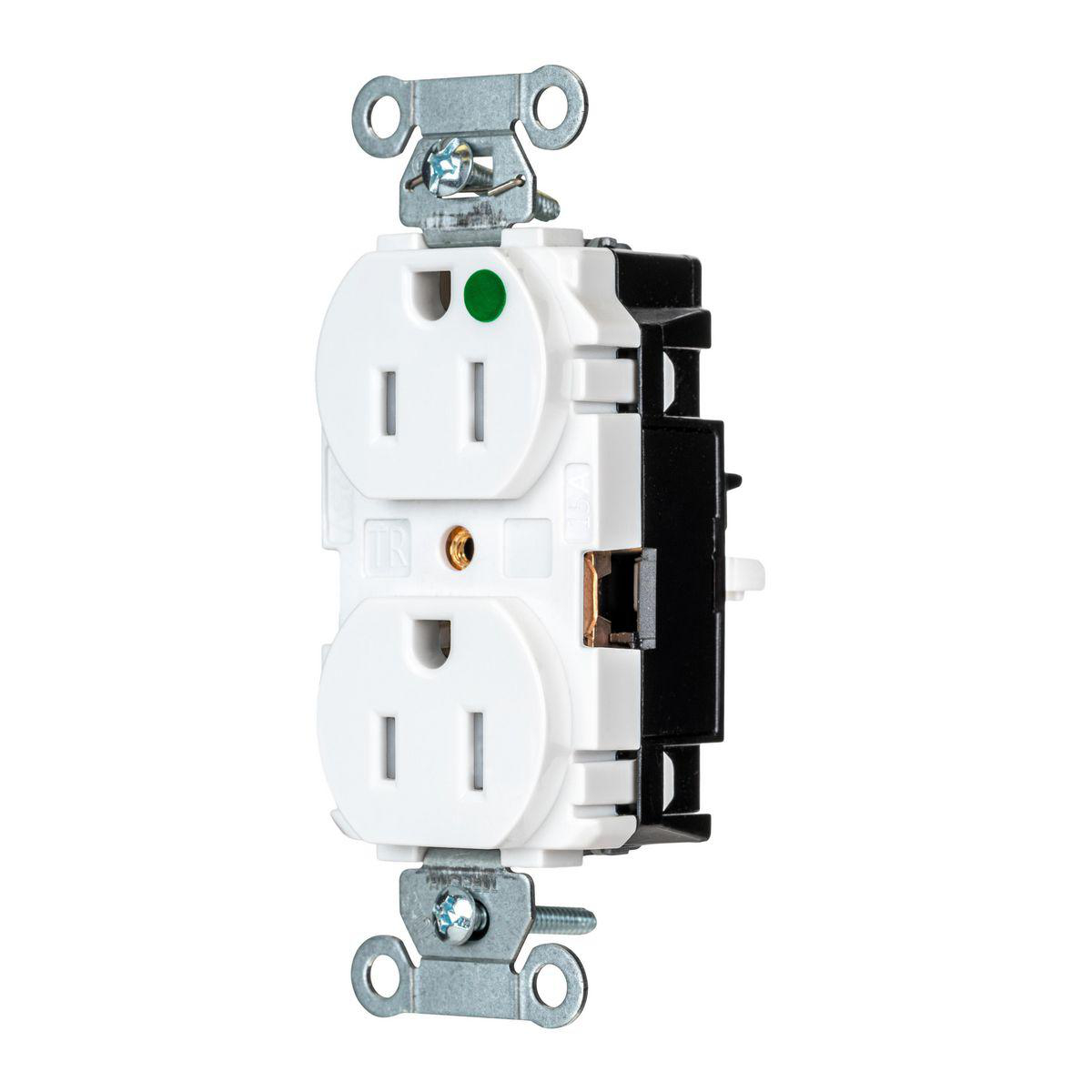 Product image for EDGE, PRO RCPT, HG, TR, 15A 125V, WH
