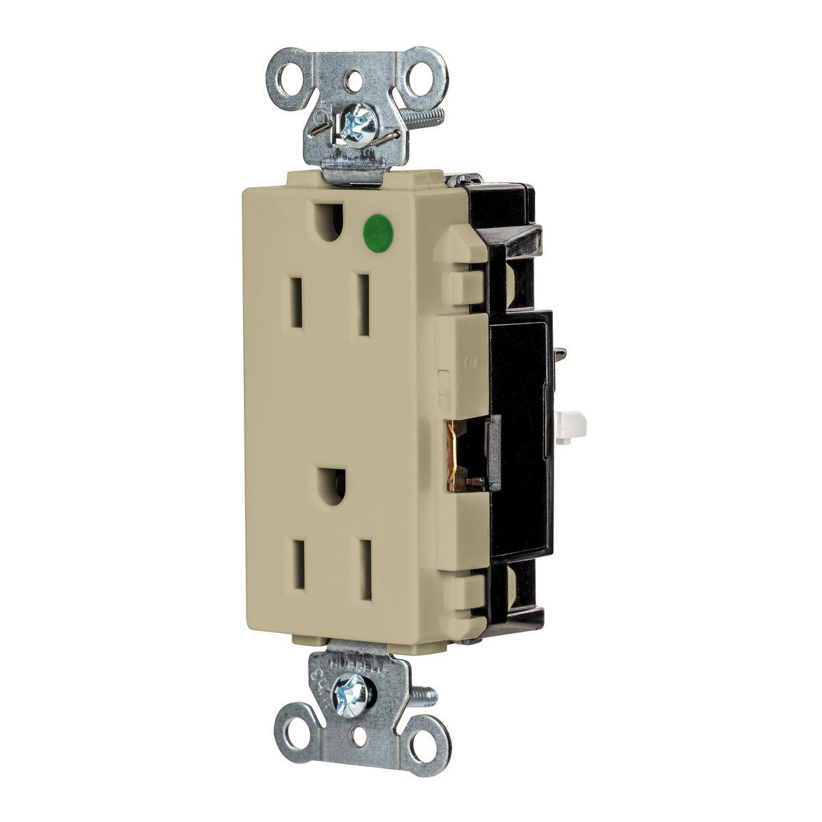 Product image for EDGE, DECO RCPT, HG, 15A 125V, IV