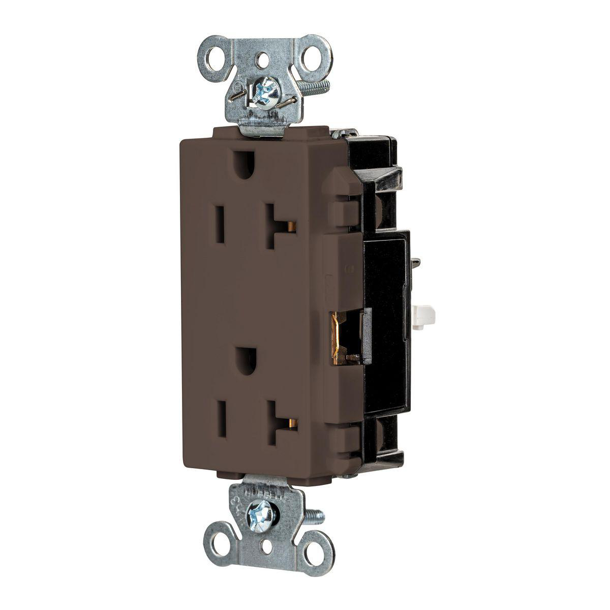 Product image for EDGE, DECO RCPT, IND, 20A 125V, BR