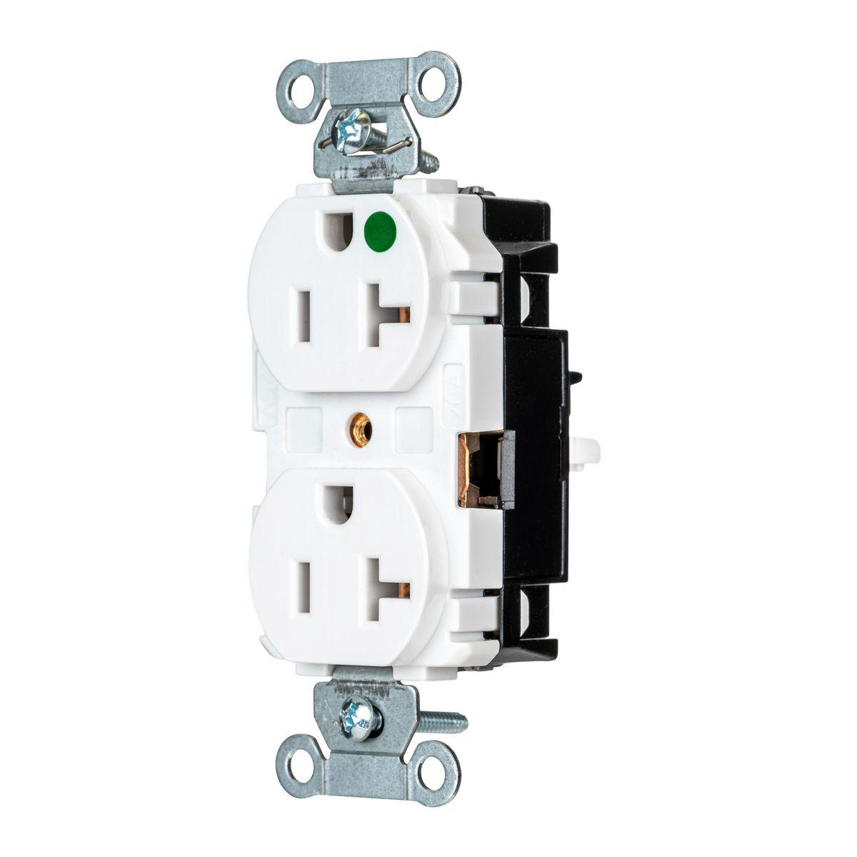 Product image for EDGE, PRO RCPT, HG, 20A 125V, WH