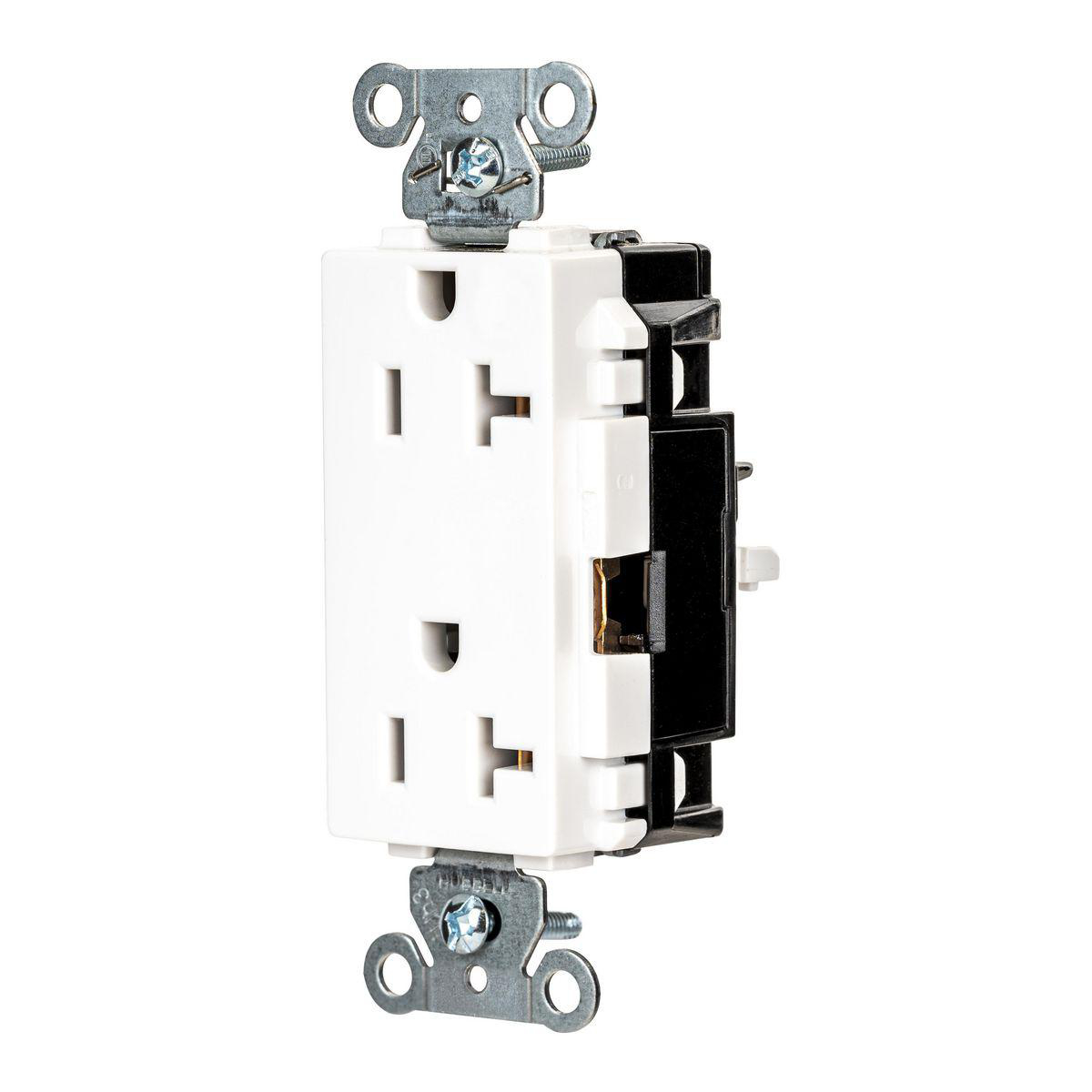 Product image for EDGE, DECO RCPT, COM, 20A 125V, WH