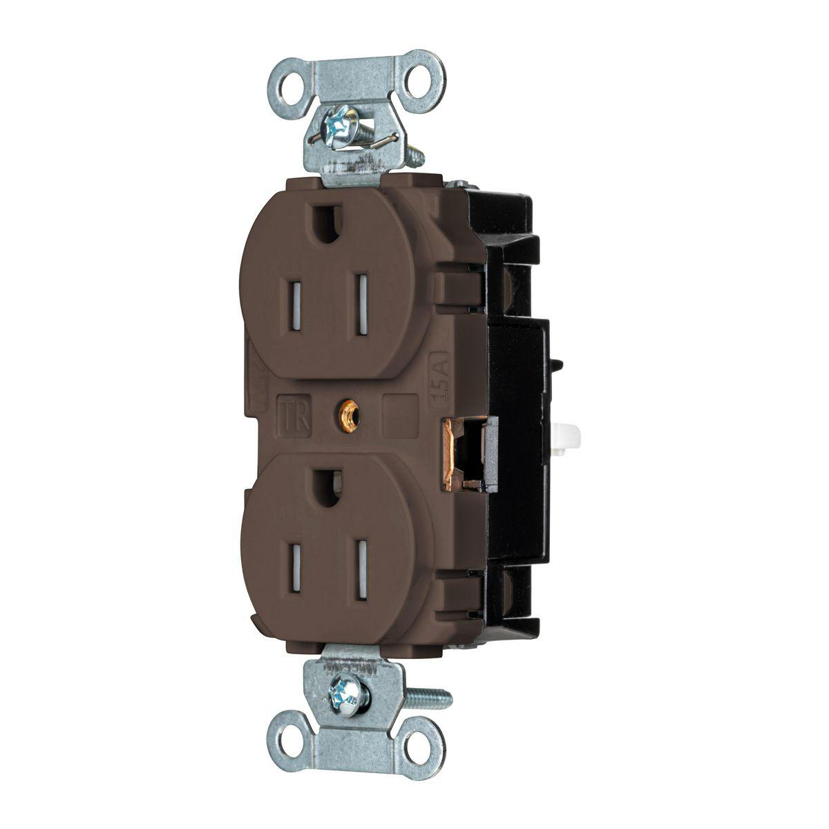 Product image for EDGE, DUP RCPT COM, TR, 15A 125V, BR