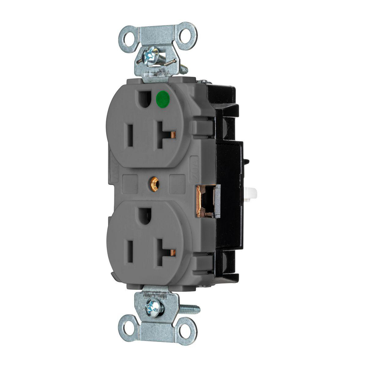 Product image for EDGE, PRO RCPT, HG, 20A 125V, GY