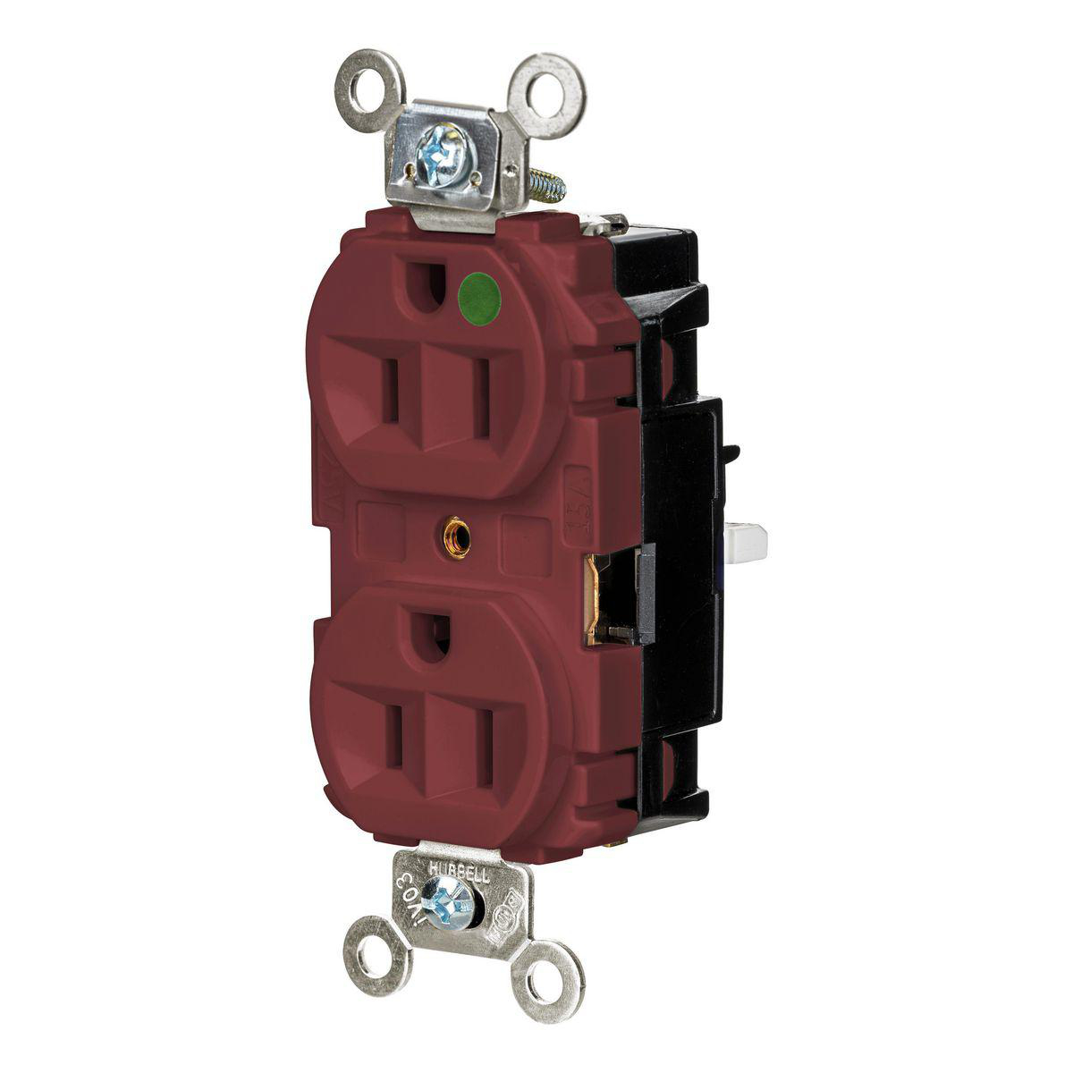 Product image for EDGE, DPLX RCPT, HG, 15A 125V, RD