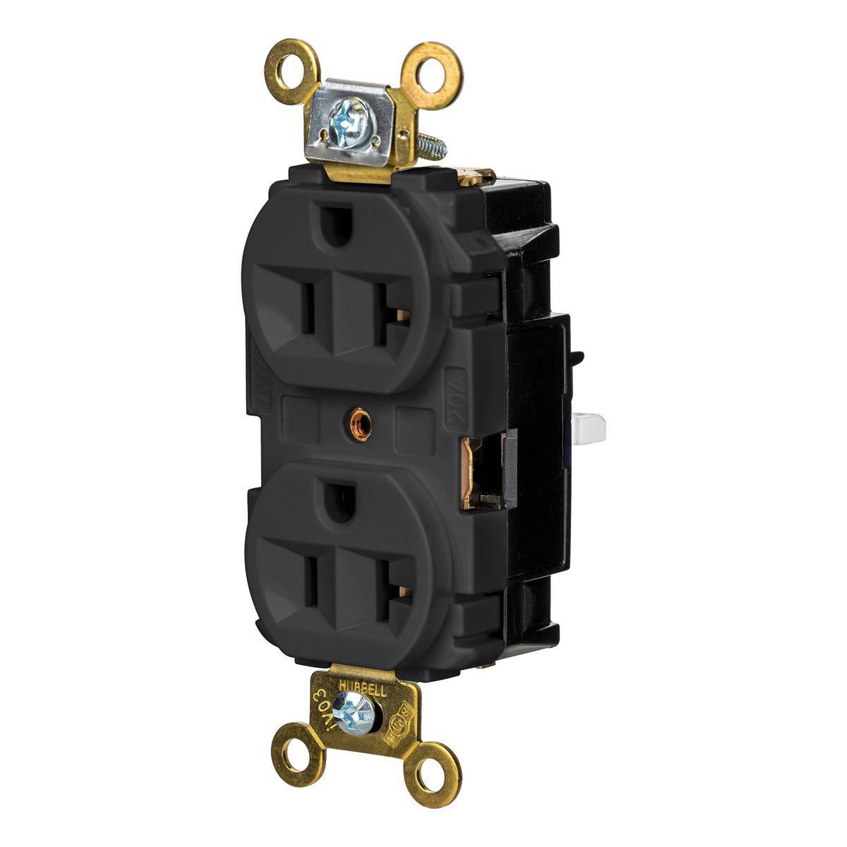 Product image for EDGE, DPLX RCPT, IND, 20A 125V, BK