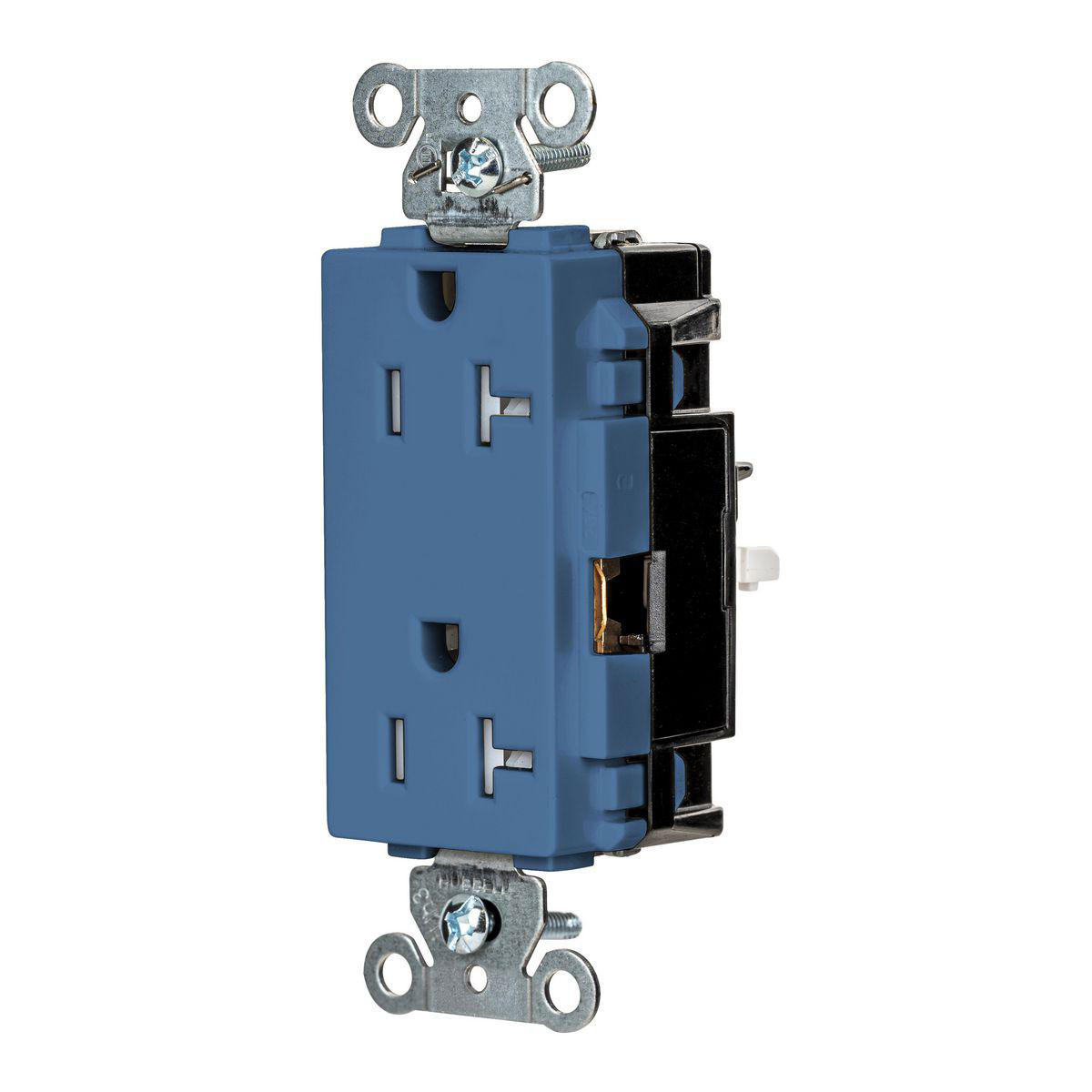 Product image for EDGE, DECO RCPT, IND, TR, 20A 125V, BL