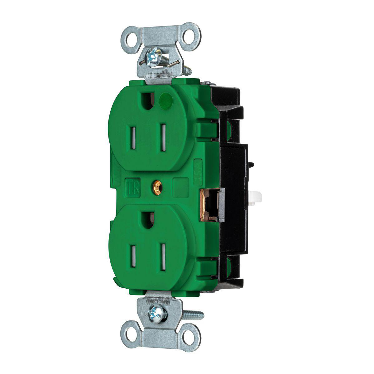 Product image for EDGE, PRO RCPT, HG, TR, 15A 125V, GN