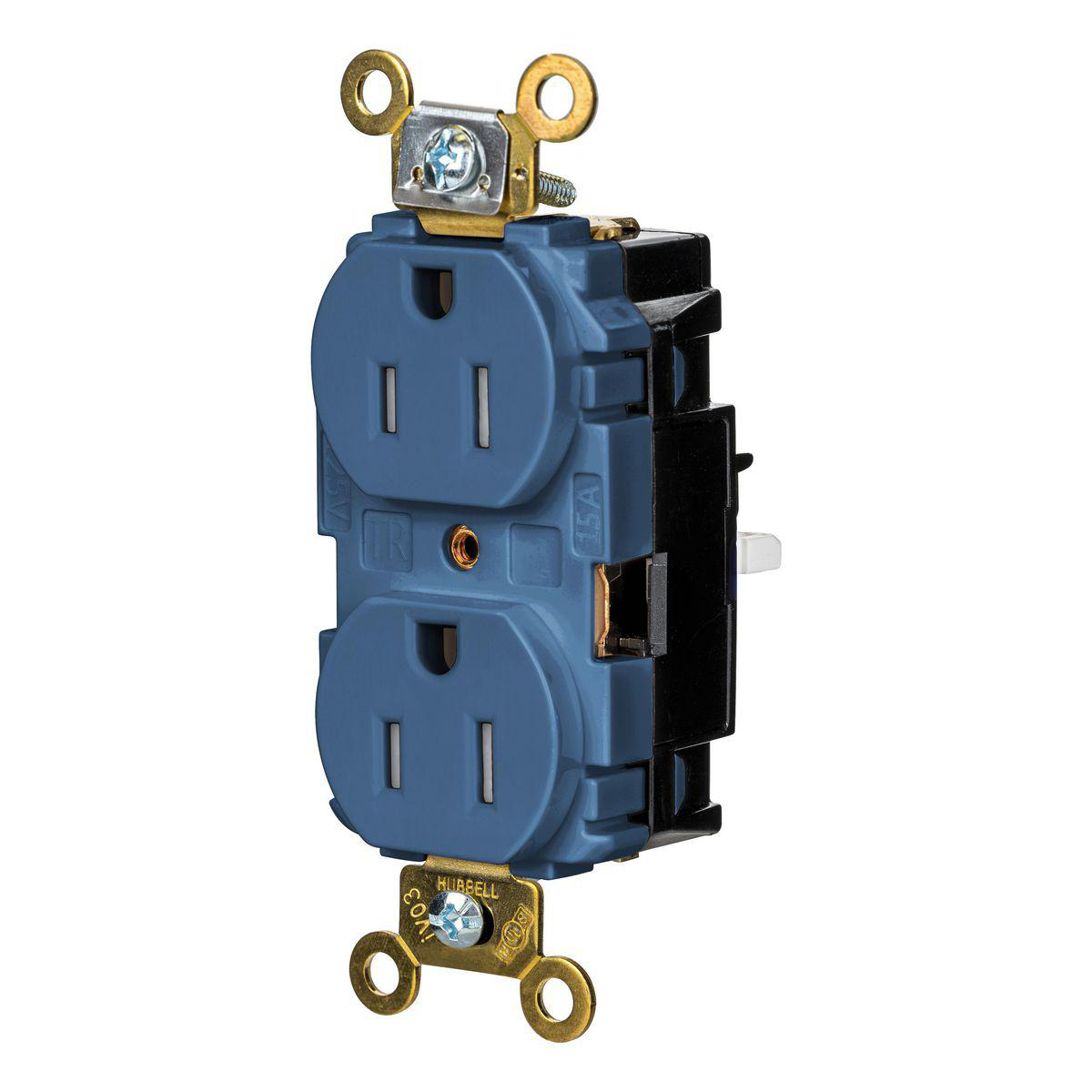 Product image for EDGE, DPLX RCPT, IND, TR, 15A 125V, BL