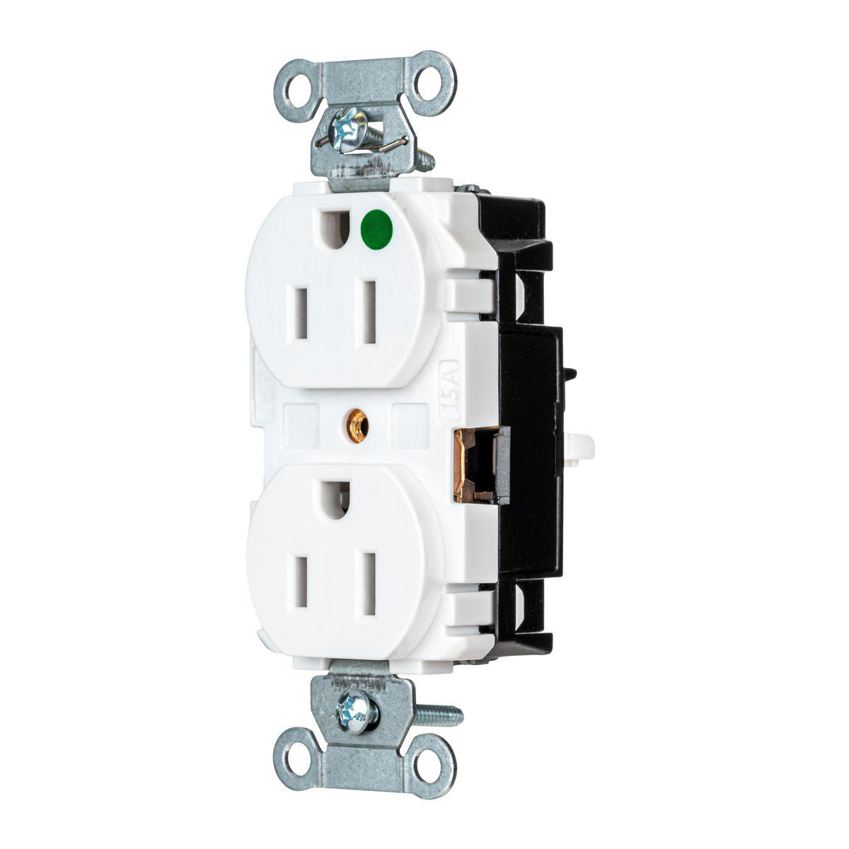 Product image for EDGE, PRO RCPT, HG, 15A 125V, WH