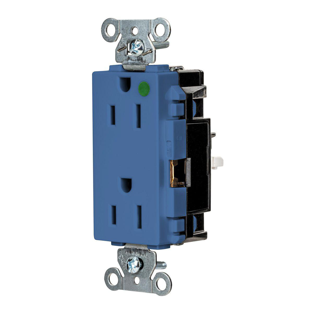 Product image for EDGE, DECO RCPT, HG, 15A 125V, BL