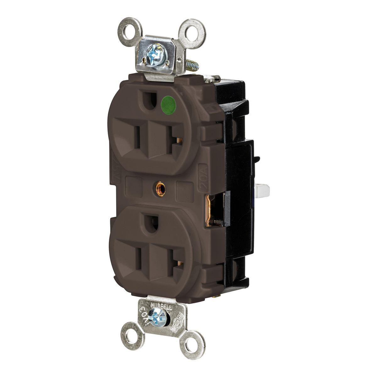 Product image for EDGE, DPLX RCPT, HG, 20A 125V, BR